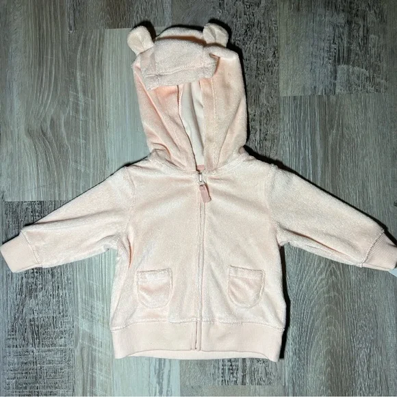 Carter's 3m Girls Peach Pink Bear Baby Matching 3-piece Set - Picture 2 of 10